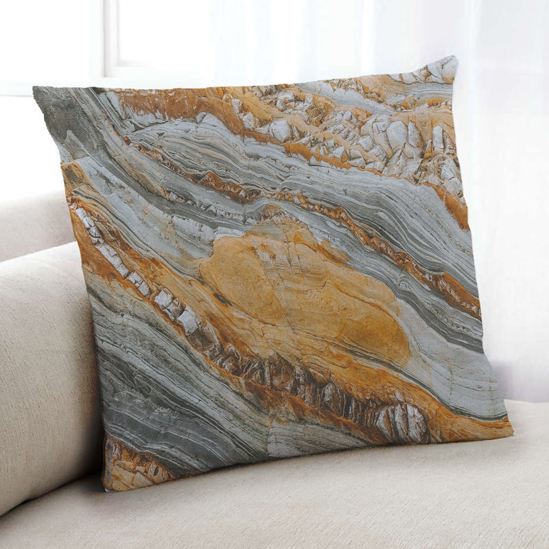 Abstract Throw Pillow, Synthetic