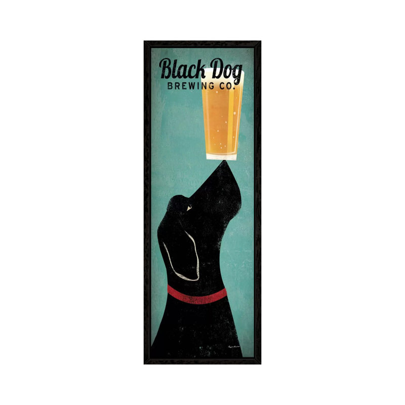 Black Dog Brewing Co. by Ryan Fowler - Wrapped Canvas Panoramic Print, 152.4 cm H x 50.8 cm W, Black Floater Framed