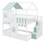 Lit superposé Fun Playhouse avec tablettes intégrées et rangement pour escalier-129444805