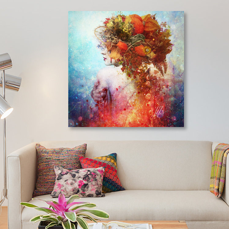 «Compassion», impression sur toile, H 18 po x l 18 po x p 1,5 po, Toile tendue, Pas de tapis