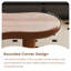91CM Cloud-Shaped Coffee Table with Wood Grain Texture and Four-Leg Design, Suitable for Living Room