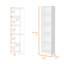 Bibliothèque blanche à 5 tablettes - Solution de rangement élégante et élégante-120653806-120653805