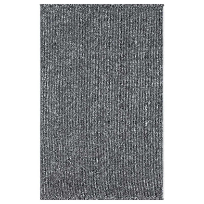 Textured Fringed Area Rug, Rectangle 2' x 3', Black