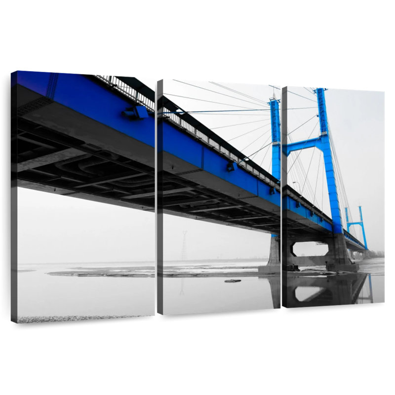 Lilie Suspension Bridge en bleu, H 48 po x l 74 po