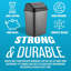 Annessia Plastic Swing Top Recycling Bin Removable Swing Lid Garbage Rubbish Trash Can (50 Litre)-764427932