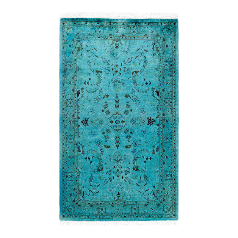 Tapis bleu noué à la main Zampardi - unique en son genre
