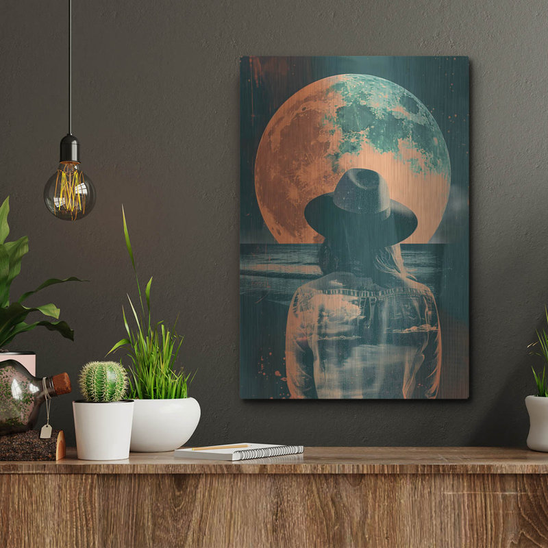 «Regarder la planète» par Andreas Magnusson, art mural en métal, H 16 po x l 12 po