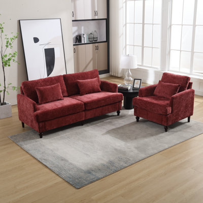 Ensemble de salon en chenille 2 pièces