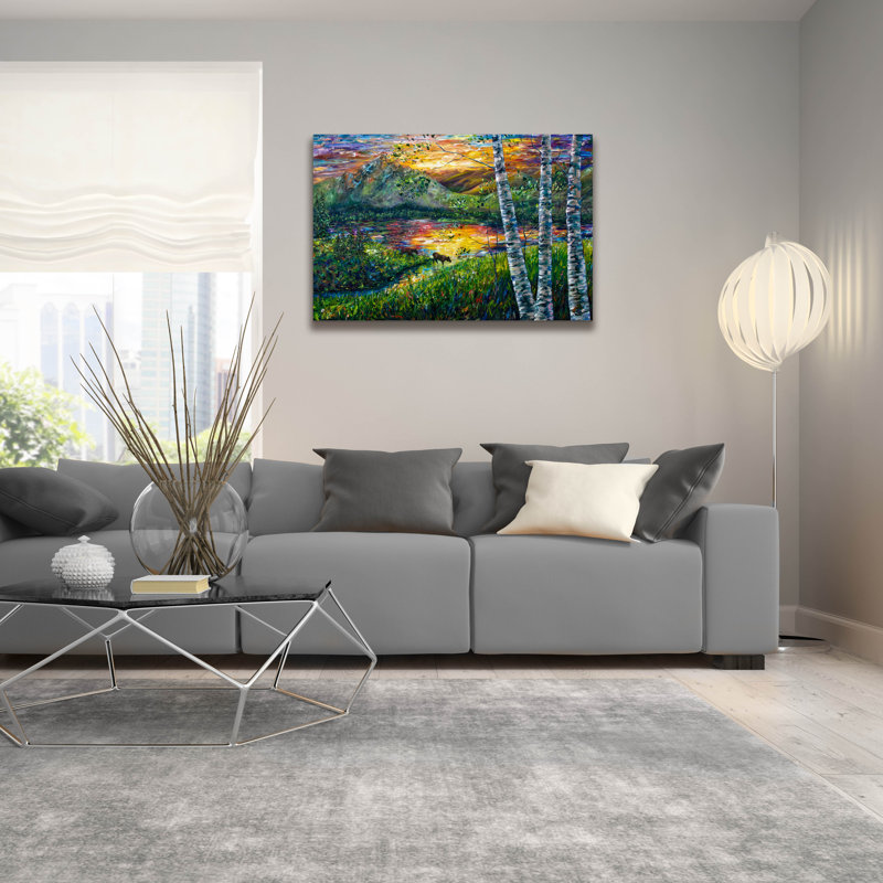 «Sleeping Meadow» par Lena Owens, art mural en verre acrylique, H 24 po x l 36 po x P 0,2 po