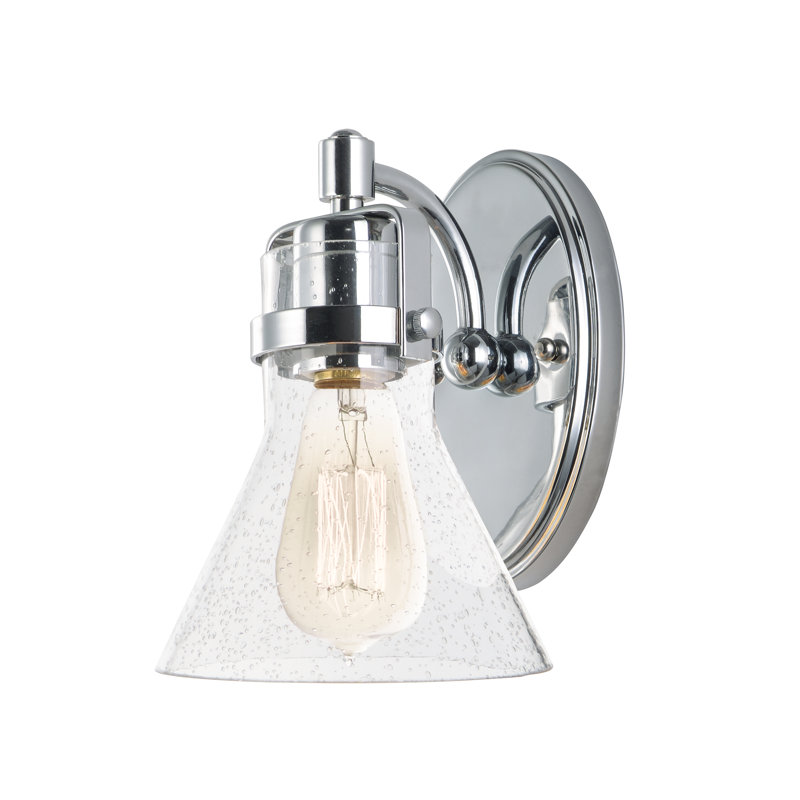 Applique murale en acier Critchfield, Chrome poli