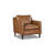Ashtabula Genuine Leather Square Arm Accent Chair-1018692633