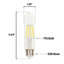 Ampoule à DEL 8 W (équivalent à 100 watts) à filament transparent T10 à intensité variable, culot moyen, paquet de 6