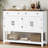  Darius 47.2" Wood Console Table with 2 Drawers, Modern Farmhouse, White-1137717532