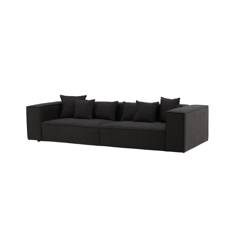 Iacona 4 Seater Sofa, Black