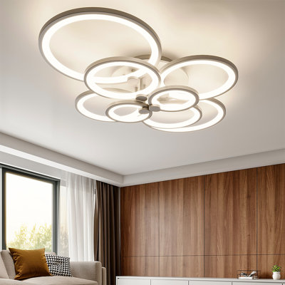8-Light Led Semi Flush Mount