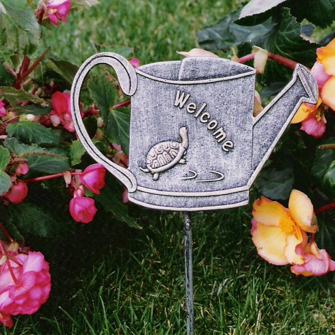 Enseigne de jardin welcome turtle