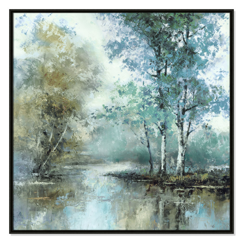 Spring's Grace I - Square Version Print par T.C. Chiu, H 37,5 po x l 37,5 po, Espresso