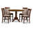 Maytham 4 - Person Solid Wood Top Pedestal Dining Set-1938572641-1996240229-1978593445