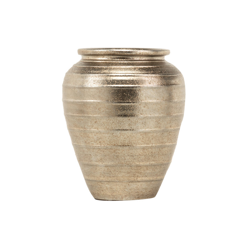Ceramic / Porcelain Floor Vase, 52" H x 44" W x 44" D, Silver