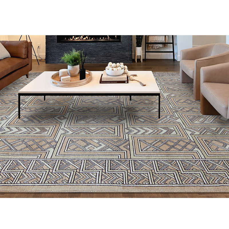 Hand-Knotted High-Quality Gray Area Rug