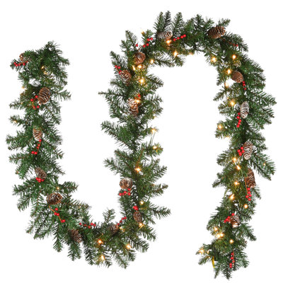 108" Pre-Lit Mountain Spruce Garland