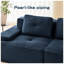 Canapé modulaire en velours côtelé 4 places Aurelia l 150,4 po x P 69,7 po x H 27,1 po