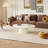 Hillsborough Single Oval Coffee Table Cream White Center Table for Living Room