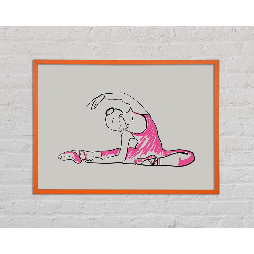 Gerahmtes Wandbild Grey Pink Ballerina 2