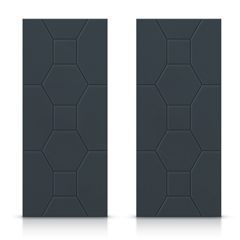 Portes de placard coulissantes à panneaux, Gris anthracite, 60 po x 96 po