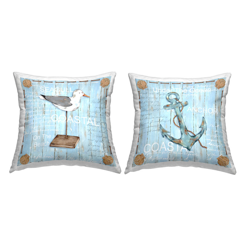 Ensemble 2 pièces de housse de coussin décoratif carré en mélange de polyester / polyester par Lemon & Sugar