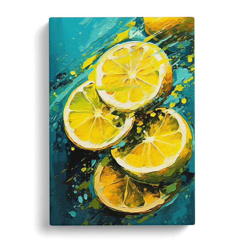 Sliced Lemon Abstract No.2 - Print, 76cm H x 50cm W x 3cm D