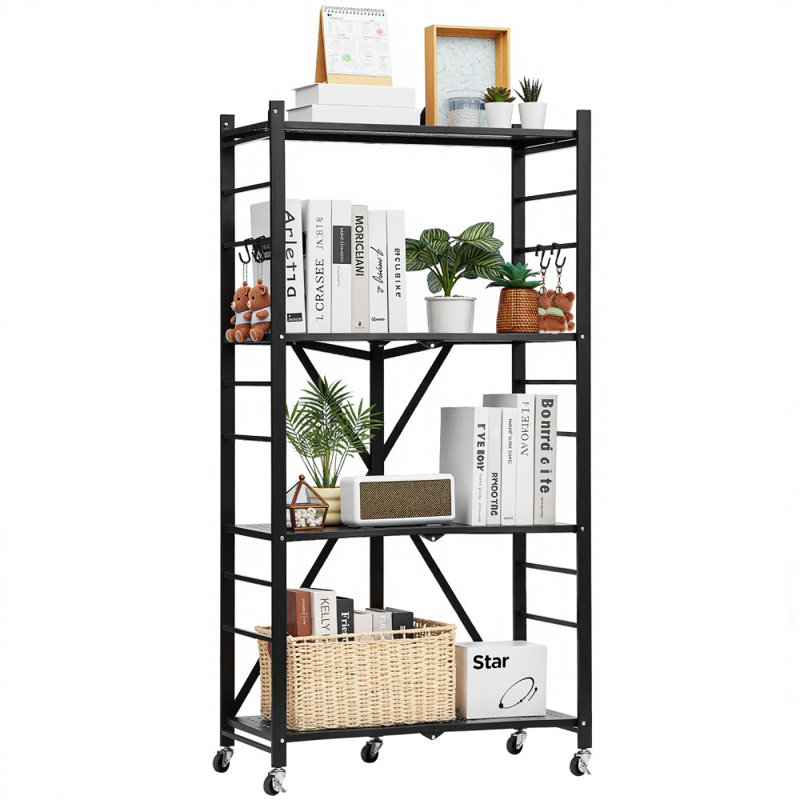 71.1cm W Steel Shelving Unit with Wheels