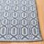 Melaina Geometric Handmade Flatweave Cotton Ivory/Navy Area Rug-875882229