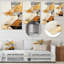 «Yellow Twilight Dream Abstract Collages», art mural abstrait en métal-780163600