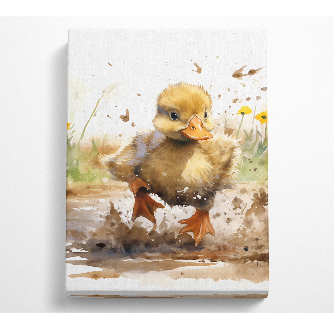 Entenküken Mud Splash Aquarell - Druck