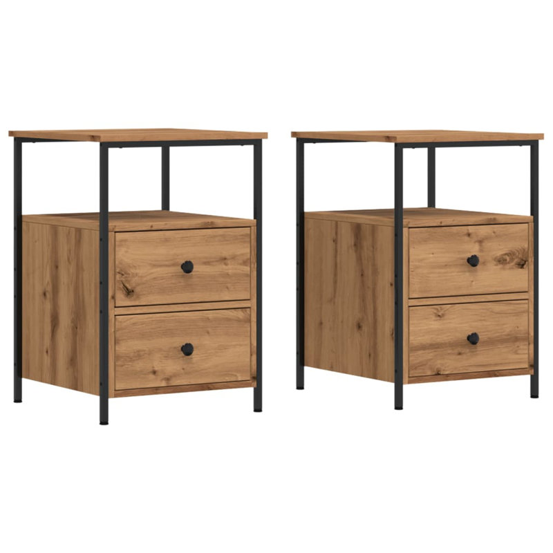 Alanni 34cm W Bedside Table, Artisan Oak