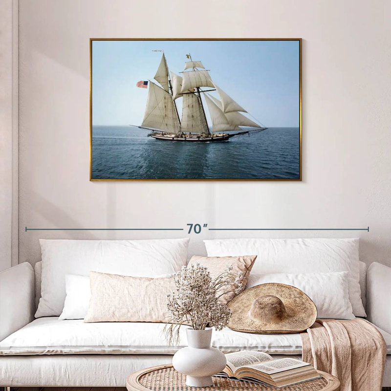 Fierté du navire de Baltimore, Cadre flottant doré, 43 po x 29 po