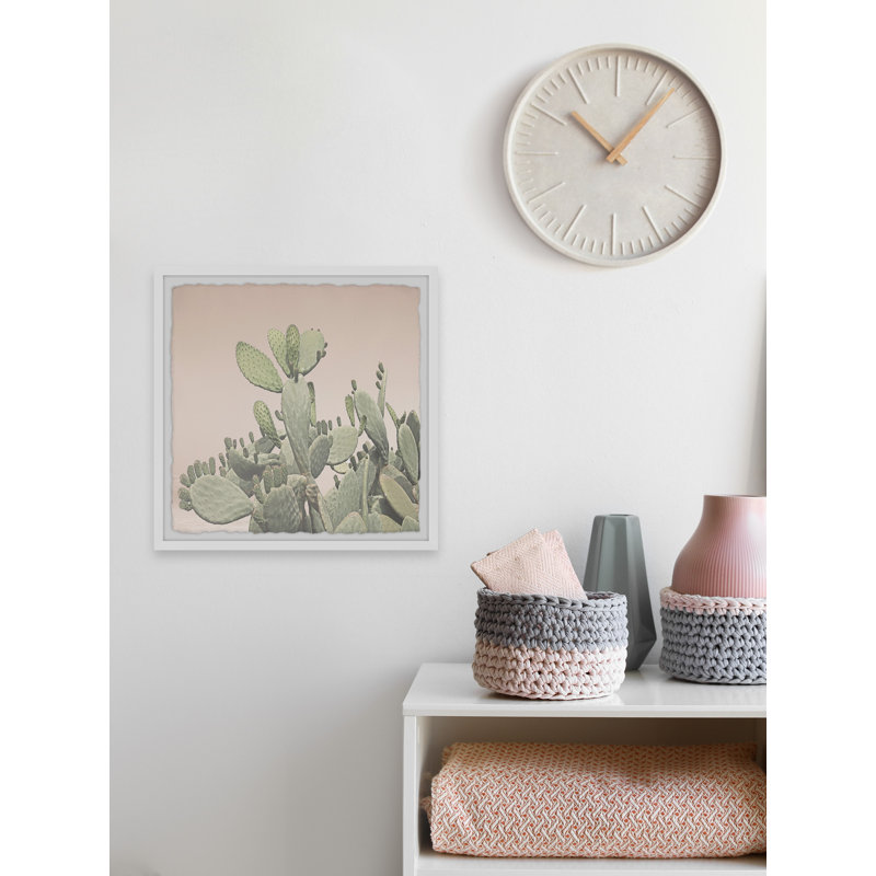 Cactus Opuntia - Single Picture Frame Painting, 51 cm H x 51 cm W