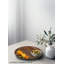  Plateau en céramique d'aspect bois, assiette ronde décorative pour servir des fruits ou une table, décor moderne et campagnard, 12 po de diamètre et 1,25 po de hauteur, paquet de 6