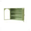 Armoire murale moderne à deux portes en verre avec rangement à trois niveaux-1463414183
