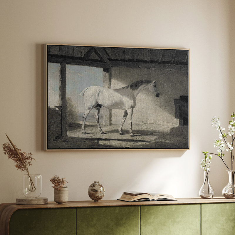 Animal rétro - XL III, Toile encadrée noyer flottant, H 25 po x l 37 po x P 2 po