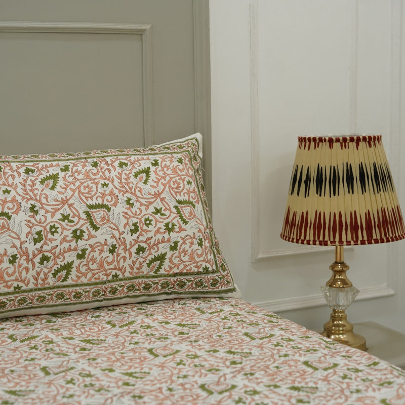 Fabdivine Pure Cotton Bedsheet Set – Handmade Bedsheet with Matching Pillow Covers – Premium Bedding, Hawamahal,