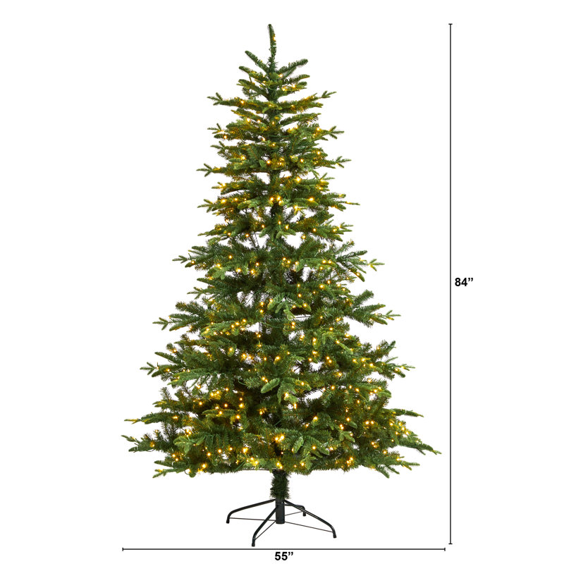 Lighted Artificial Christmas Tree, 7'