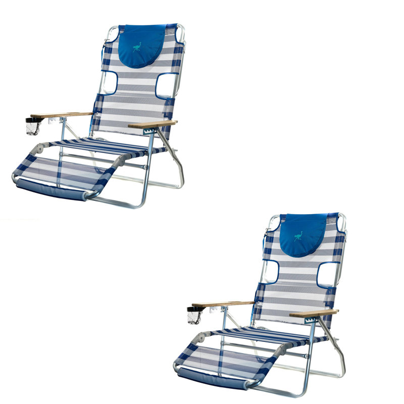 Folding Beach Chair with Cushions