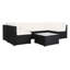 Azrien Wood 6 - Person Modular Patio Conversation Set with Cushions-1401310147