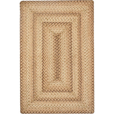Tapis brun / crème en jute tressé de qualité supérieure Damaj