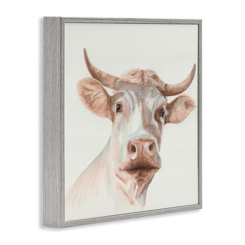 Vache crème crème, estampe numérique par Errico & Slyp, H 12 po x l 12 po, Estampe numérique Farmhouse