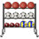 Basketball Rack Training Stand - Tilt Ball Training Equipment Holder Shooting Rolling Storage Cart with Wheels Sports Outdoor for Volleyball Soccer Football Garage 