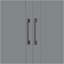 Grand lit escamotable mural avec placard, gris