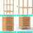 67-Inch Tall Bamboo Cabinet With Door And Shelves For Versatile Storage
